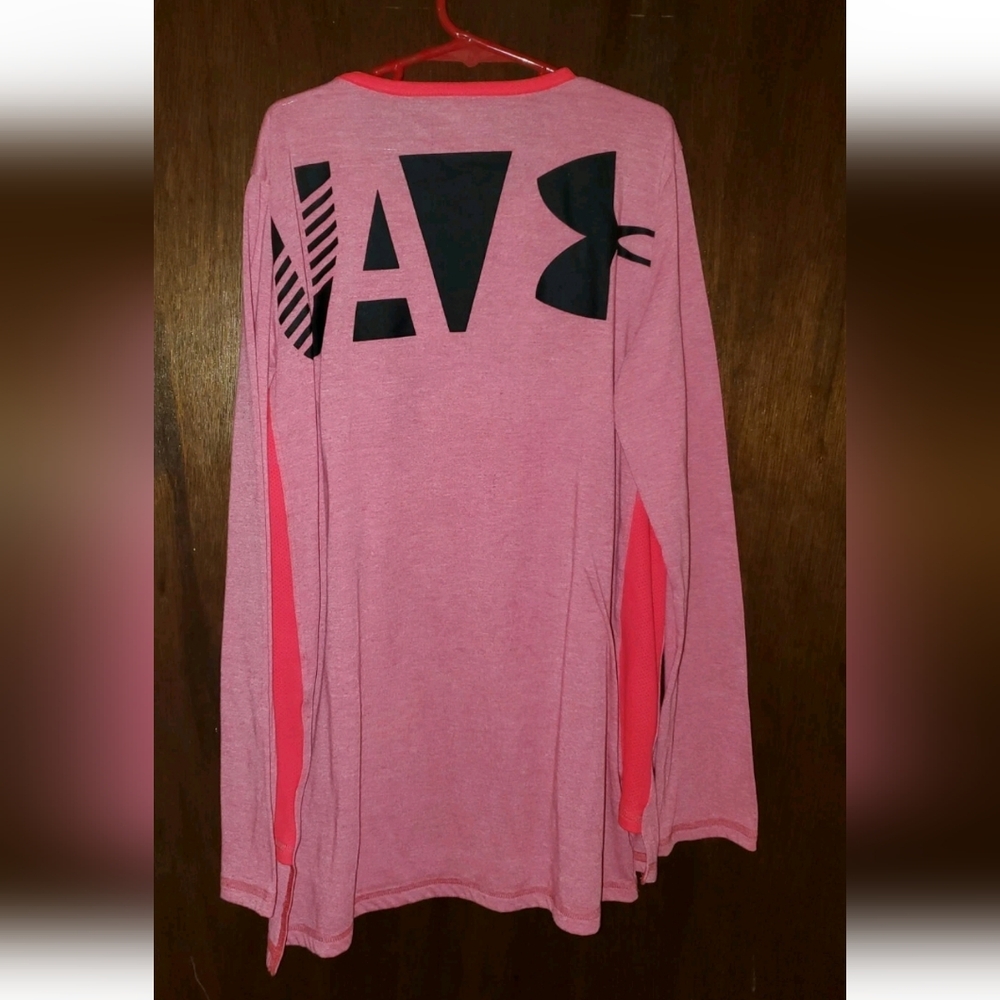 Under Armour Threadborne Pink Long Sleeve Shirt Sz Youth Xl